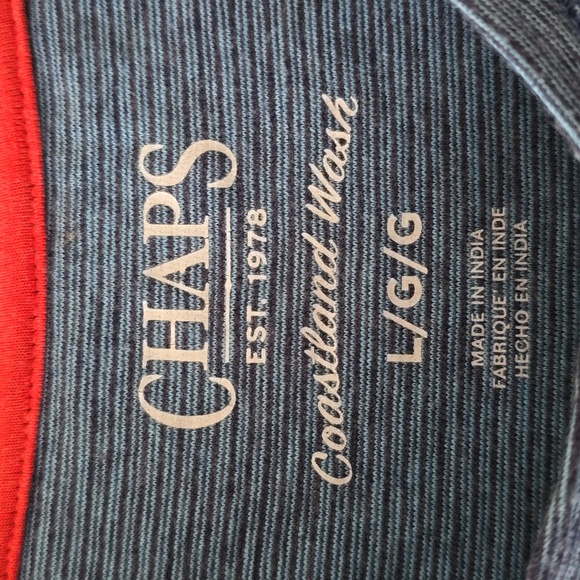 CHAPS BRAND MENS SHORT SLEEVES HENLEY TEE-SHIRTS BUNDLE OF 2 SIZE LARGE - Picture 7 of 16